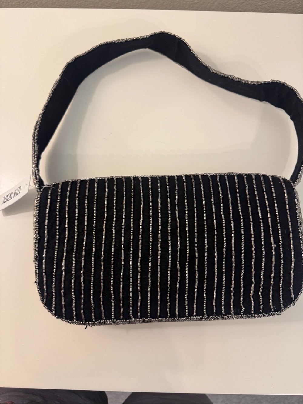 12th Tribe Black, Gold and Silver Beaded Shoulder Bag NWT - Picture 3 of 8